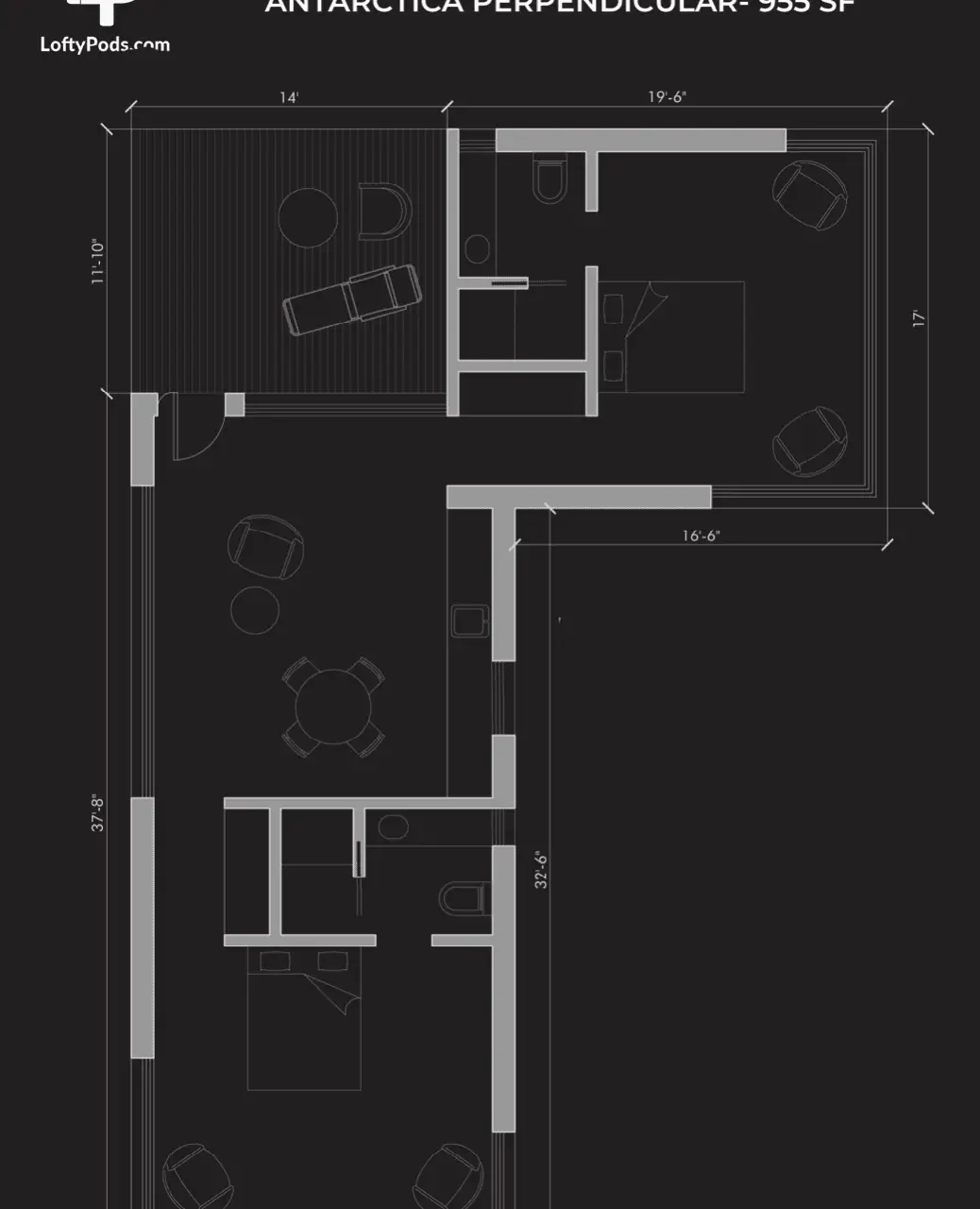 Antacrtica Perpendicular Floor Plan