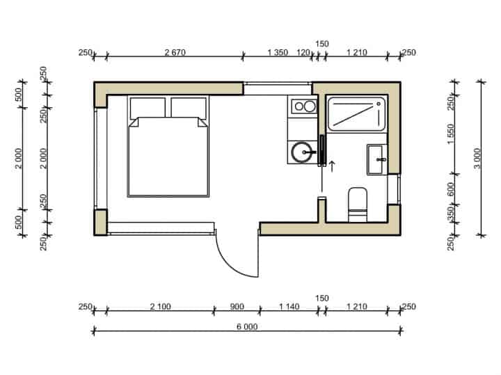 Tiny Suite 2 Floor Plan